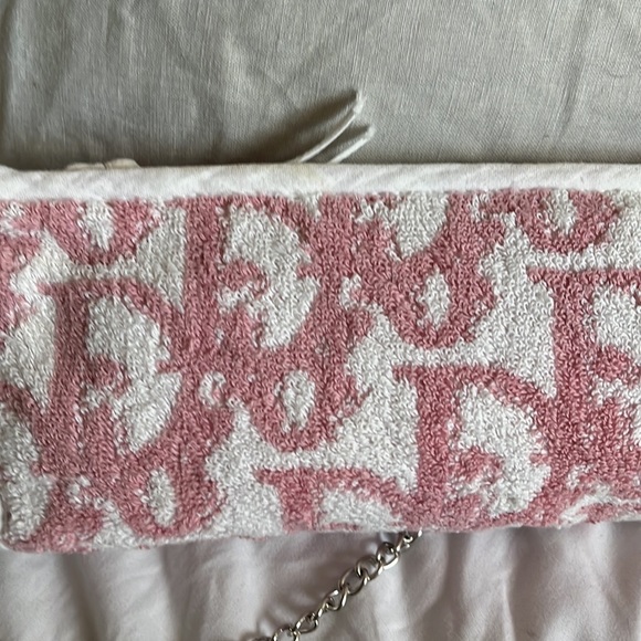 Pink & white Dior Terri cloth purse - Picture 3 of 6